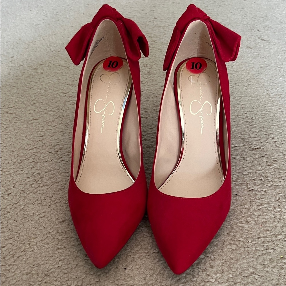 Jessica Simpson Bold Red Heels